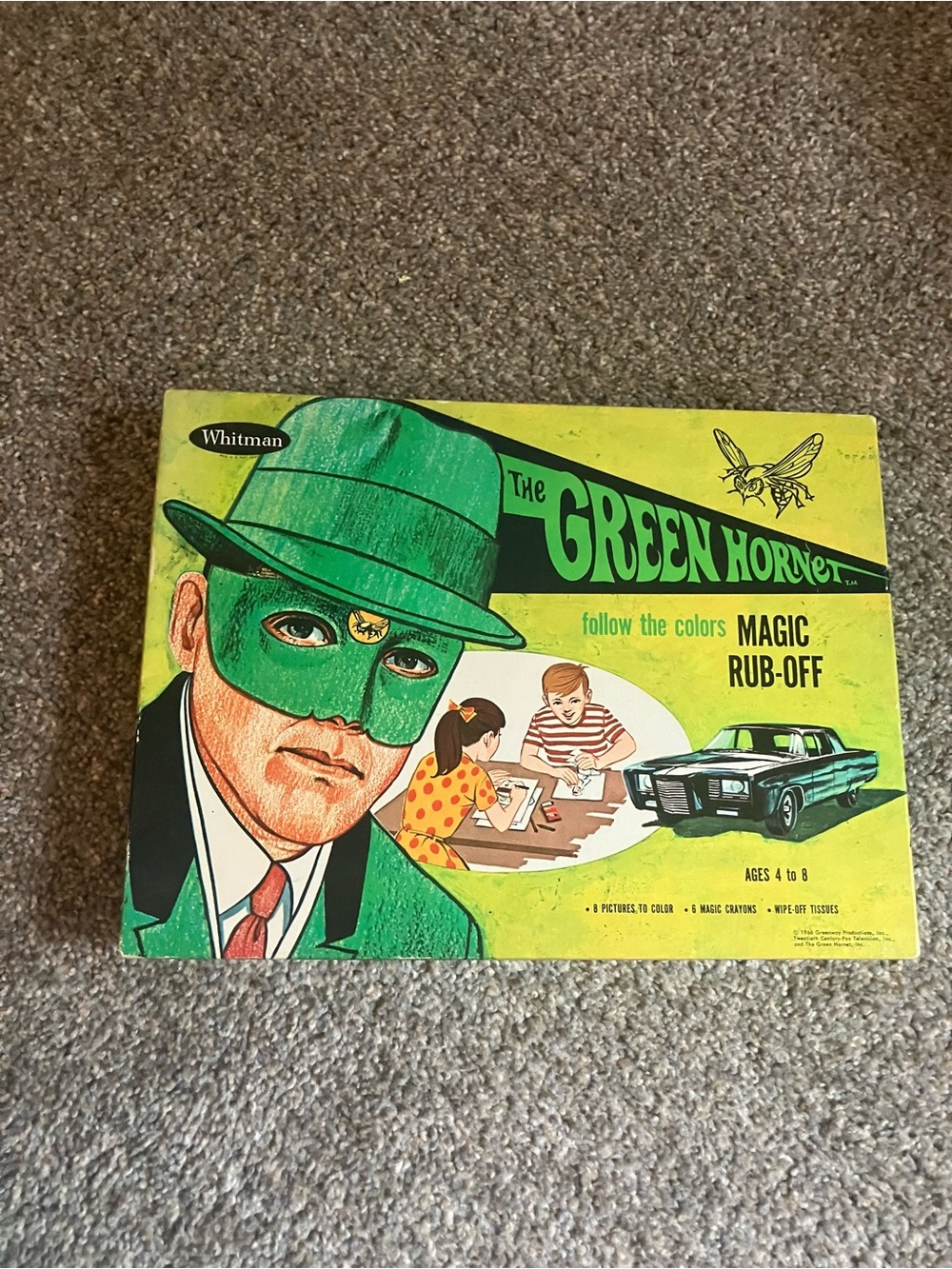 The Green Hornet 1966 Whitman Magic Rub off Set